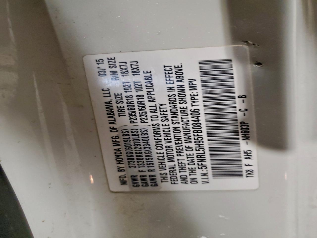 Honda Odyssey Touring Image 10