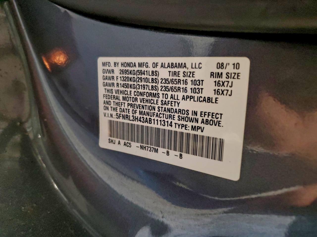 Honda Odyssey Ex Image 11