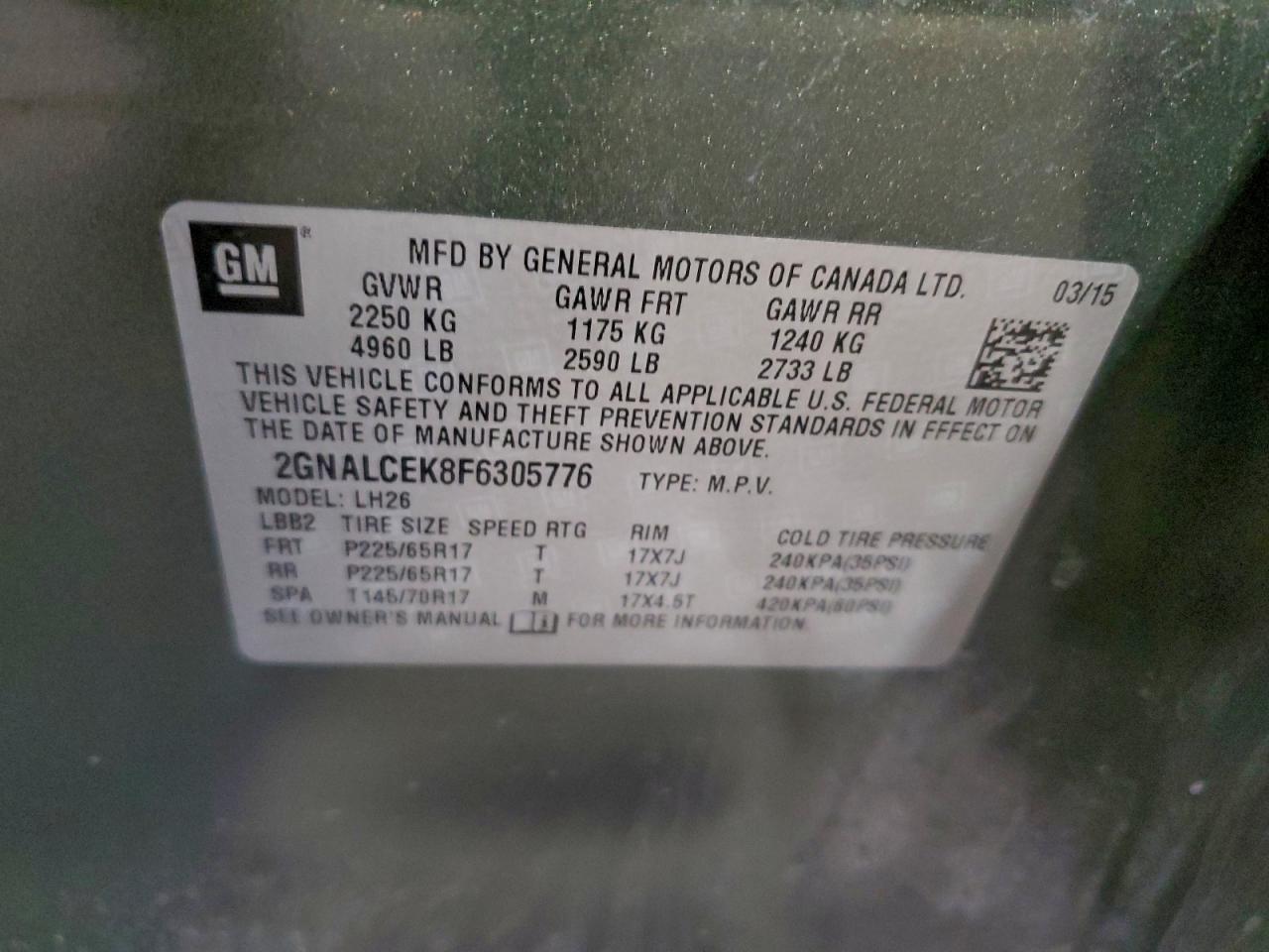 Chevrolet Equinox Lt Image 12